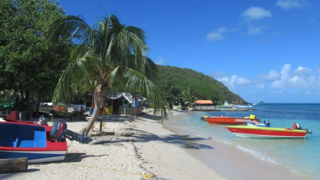 Carnash Bay Beach - Saint Vincent and the Grenadines Stock