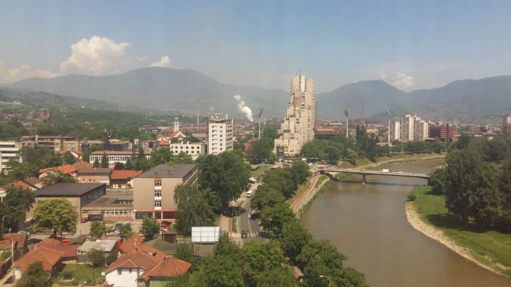 Cityscape of Zenica, Bosnia