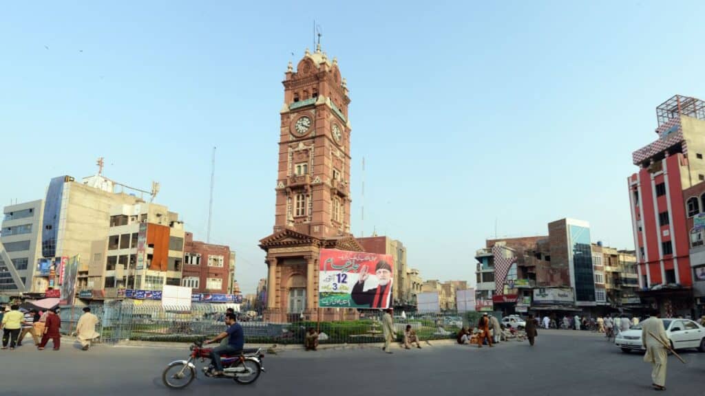 Clocktower in Faisalabad, Pakistan