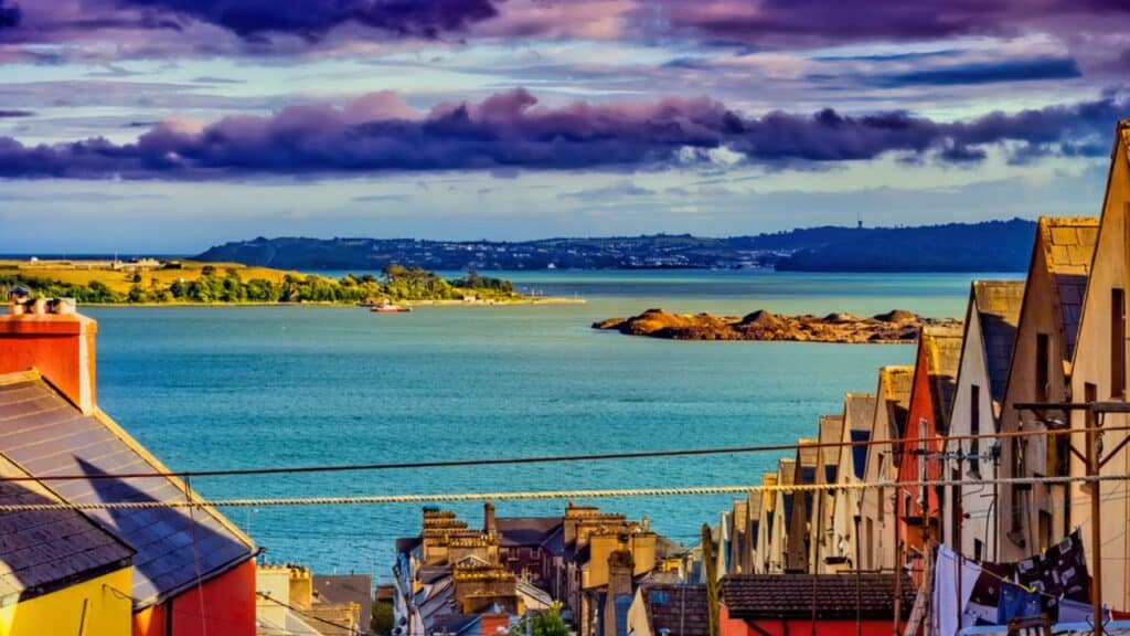 Cobh Ireland stunning lakeside town view.