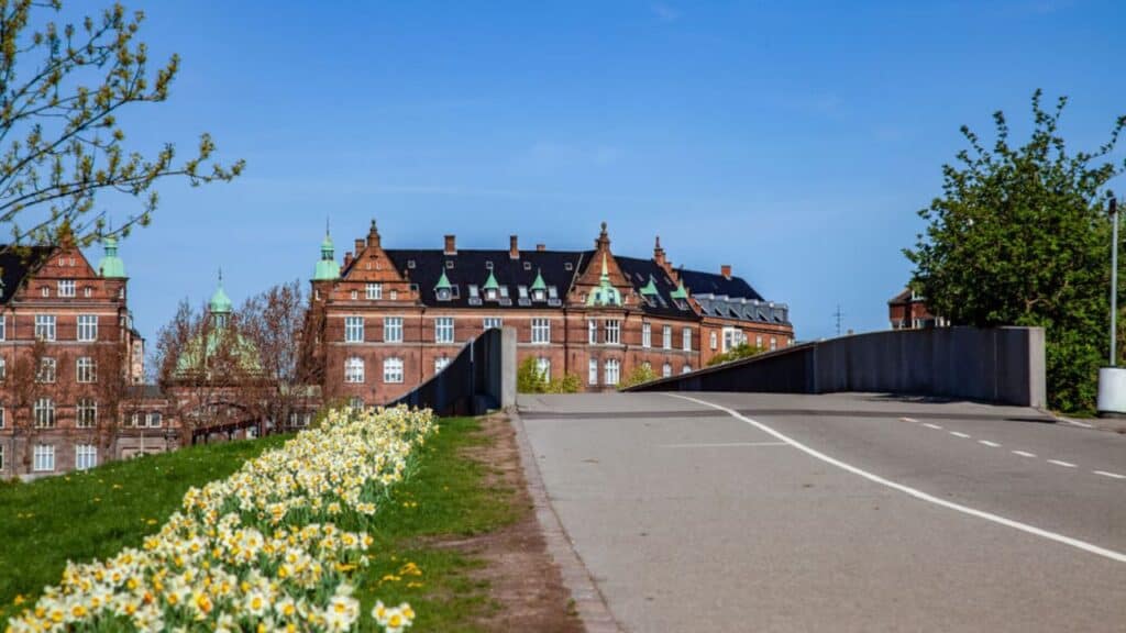 Copenhagen, Denmark empty road.