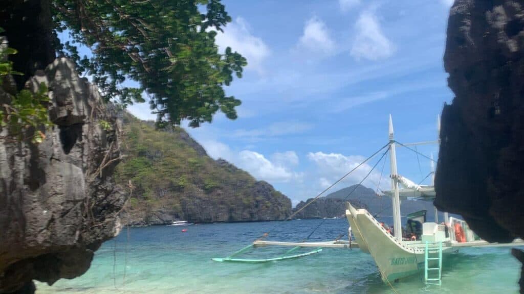 Hidden Beach El Nido Palawan Stock