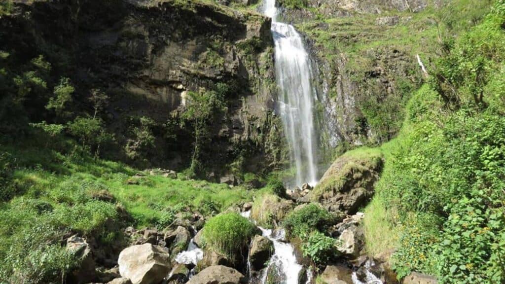 La Chorrera Waterfall Colombia Stock
