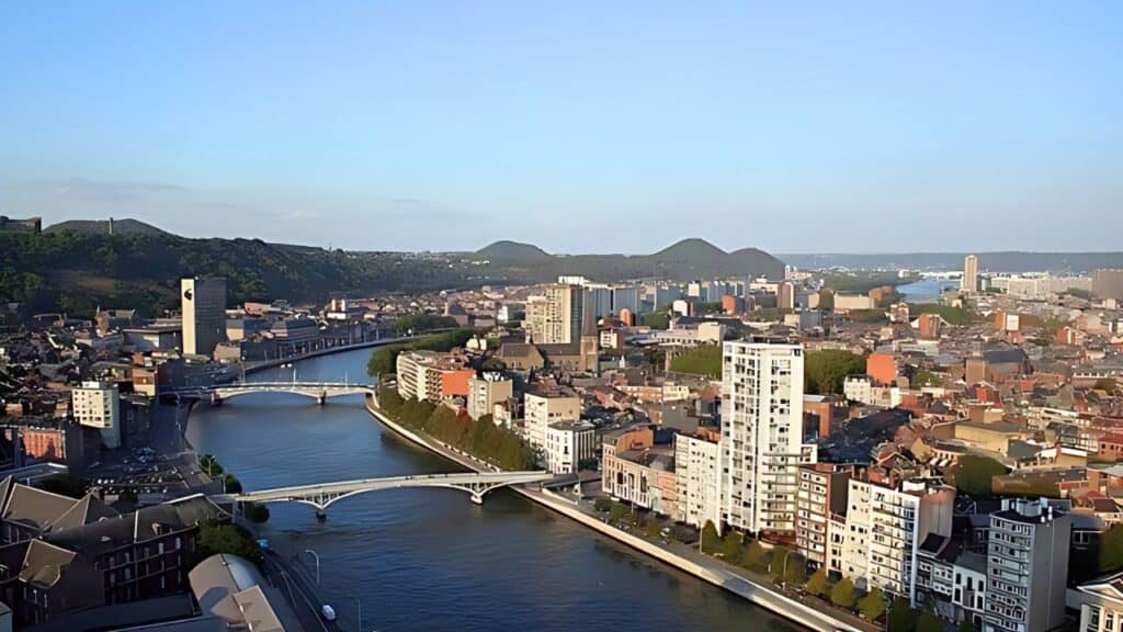 Liege Belgium city view.