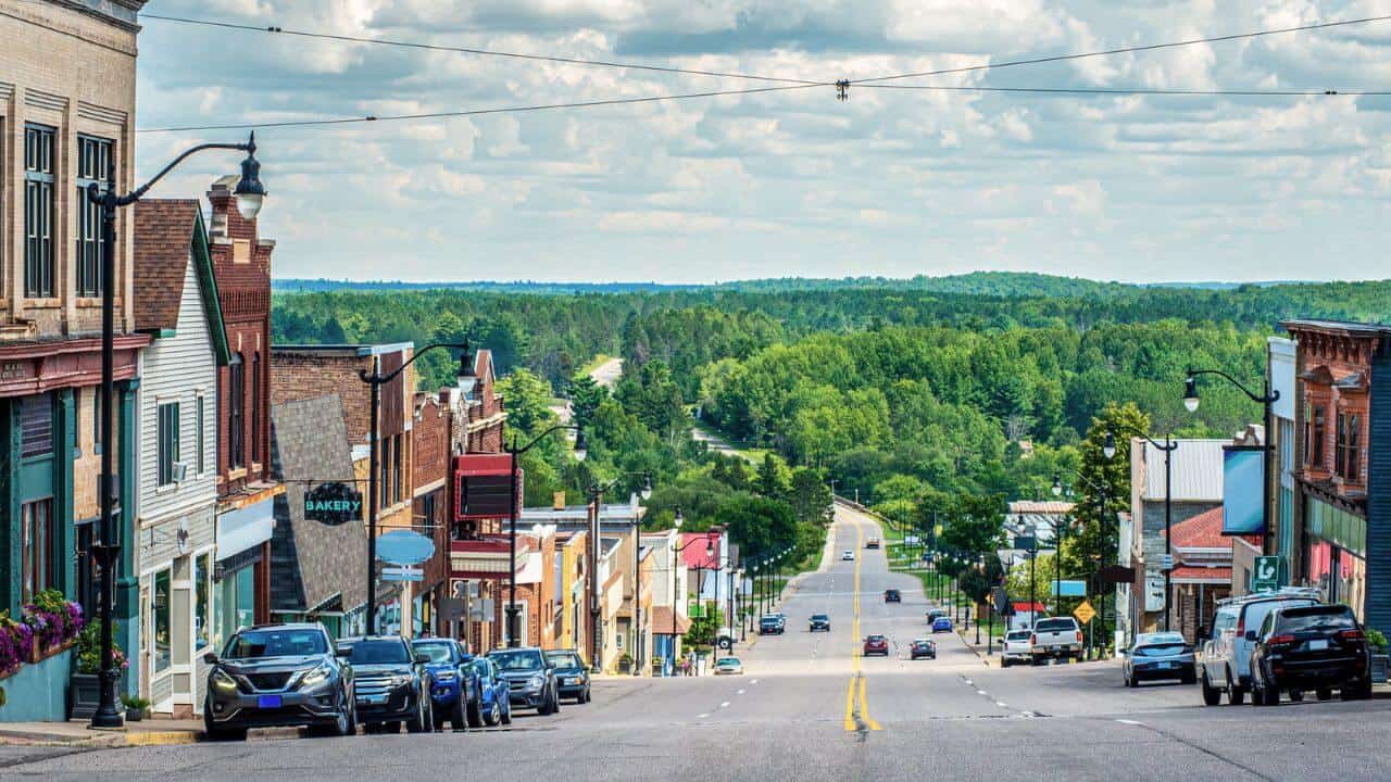 Long Road Buildings Northern Michigan USA