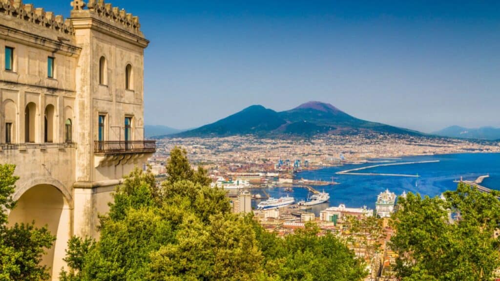 Lovely aerial view of Naples.
