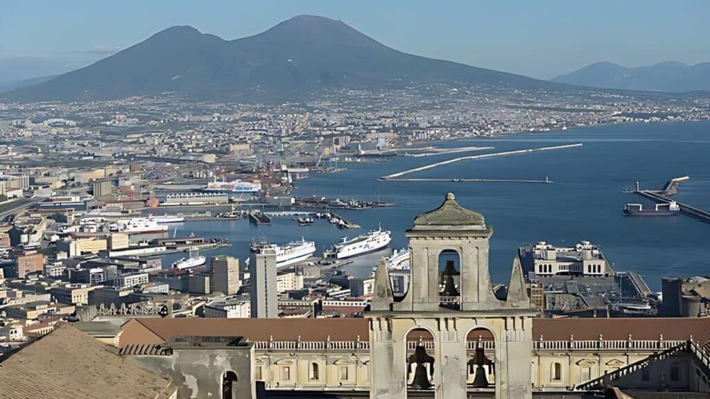 Beautiful Naples Italy view. 