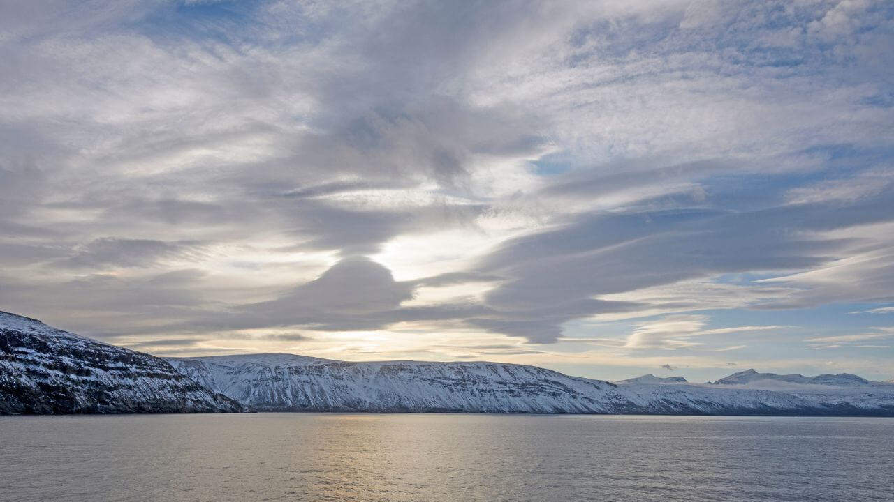 Nunavut Canada High Arctic Sun And Clouds
