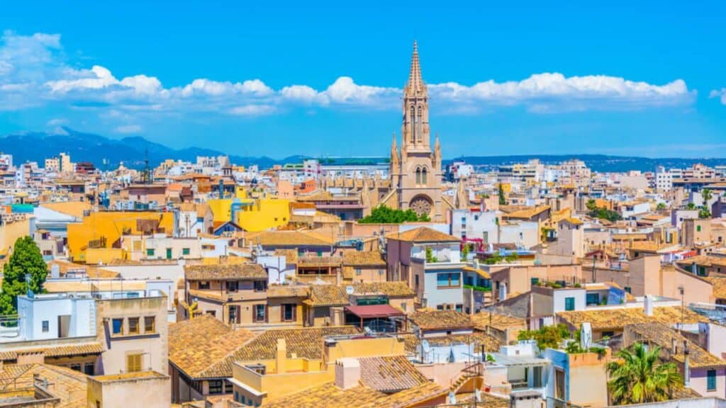View of Palermo City in Italy.