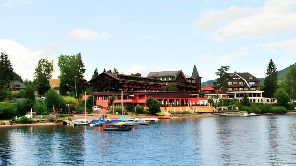 lakeside view of Black Forest Titisee Neustadt Germany