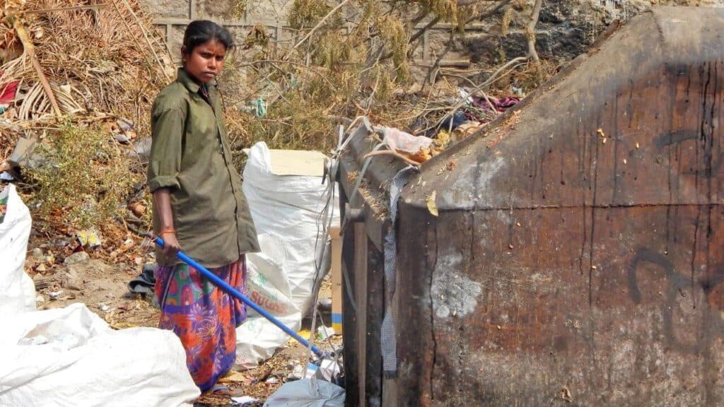 Trash picker in India