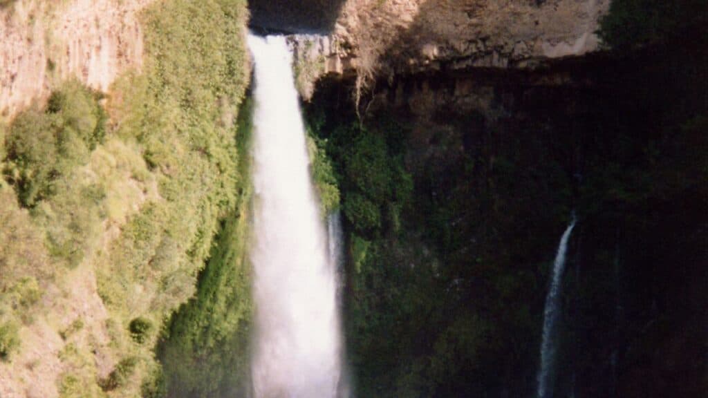 Velo de la Novia Waterfall Chile Stock
