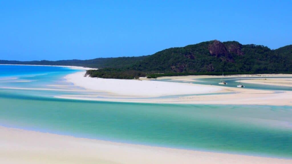 Whitehaven Beach Australia Stock
