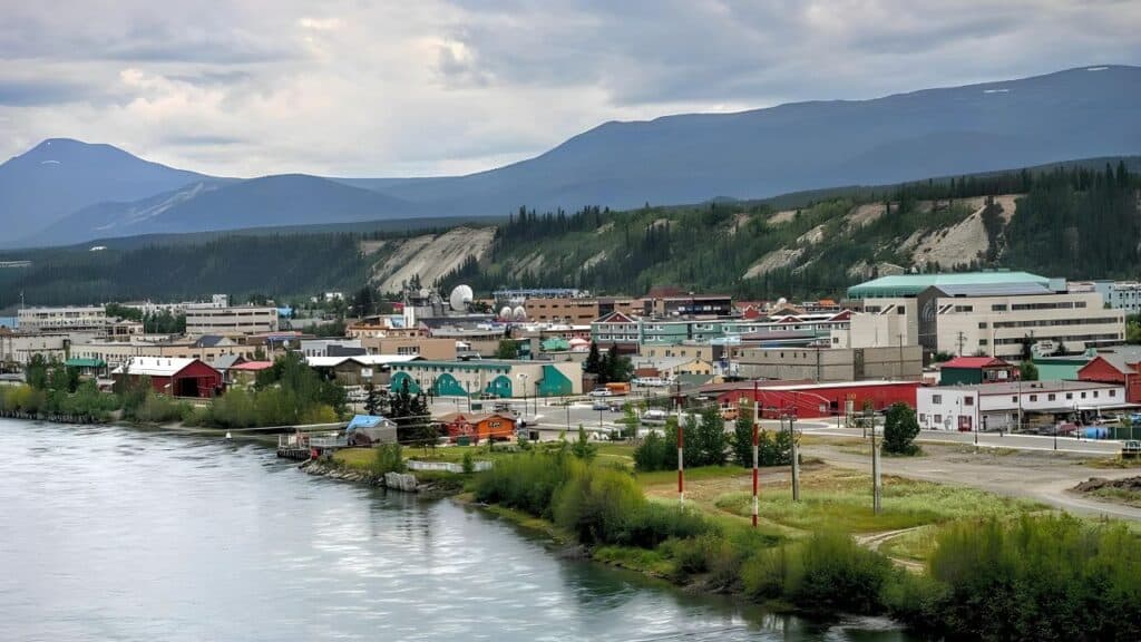 Whitehorse Yukon river view.